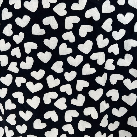 Kate Spade Silk Dancing Hearts Flutter Sleeve Top Ruffle Blouse Shirt Print Cute - Picture 6 of 8